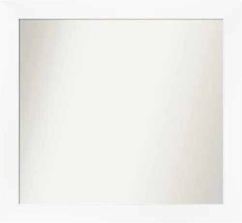 Miniatura 221 de Amanti Art Espejo de baño blanco para sobre el fregadero, 24 x 24 pulgadas, hecho a medida, espejo de tocador cuadrado blanco estrecho, marco