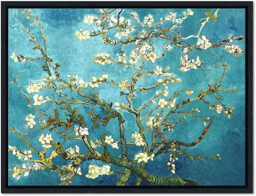 Miniatura 11 de Pyradecor Modernas pinturas al óleo famosas de flor de almendra, impresiones en lienzo de Van Gogh, cuadros florales sobre lienzo, arte de pared