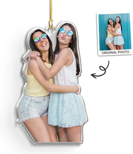 Miniatura 5 de Adorno Personalizado de Mejor Amiga - No Son Hermanas por Sangre Adornos de Cerámica Adornos de Amistad Regalos para Mejor Amiga BFF Hermana