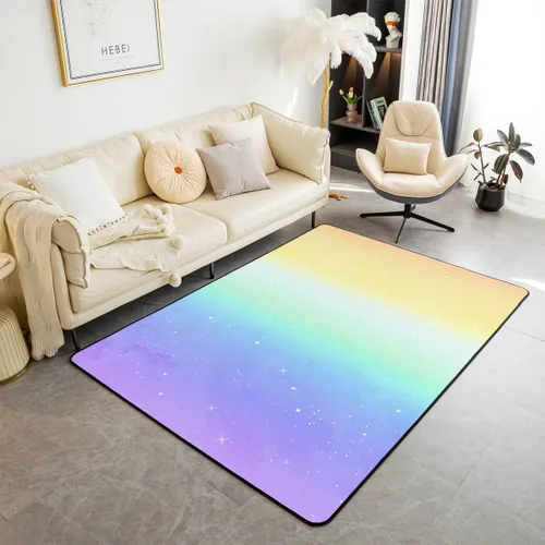 Miniatura 16 de Alfombra retro floral bohemia para sala de estar, alfombra de área de 5 x 7 pies para niños, pintura al óleo y flores, alfombra decorativa