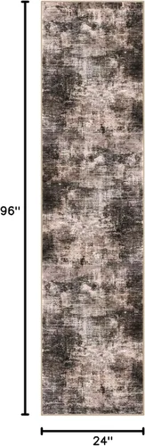 Miniatura 640 de IOHOUZE Alfombra abstracta lavable de 3 x 12 pies para pasillos, antideslizante para cocina, camino de entrada de lana sintética para interiores
