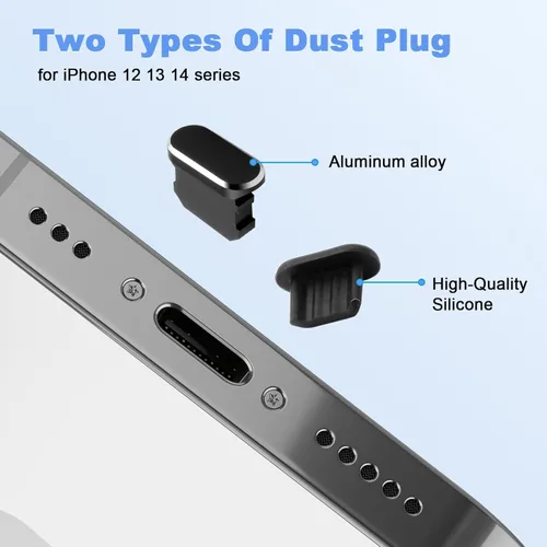 Miniatura 4 de Tapón antipolvo para iPhone, cubierta de altavoz para iPhone con kit de limpieza para iPhone 14 pro max/14 pro/14/13 pro max/13 pro max/13