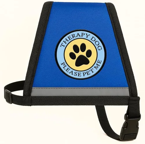 Miniatura 4 de Therapy Dog - Parche cosido con estampado de patas, para terapia de perro o arnés