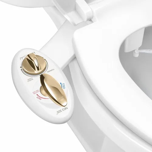 Miniatura 11 de LUXE Bidet NEO 320 - Agua caliente, boquilla doble, autolimpiante, accesorio de bidé no eléctrico para asiento de inodoro, presión de agua Oro rosa