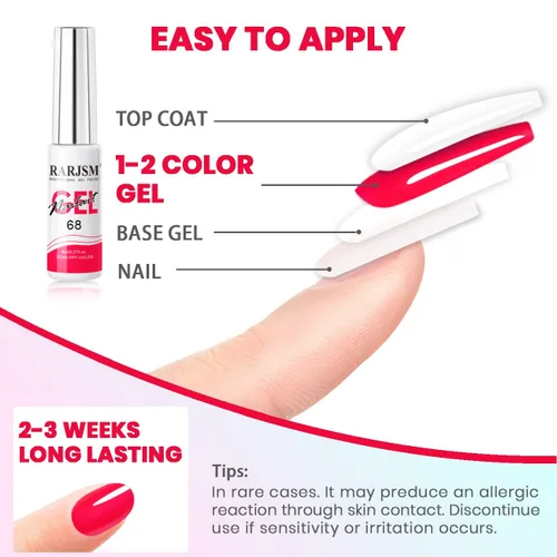 Miniatura 7 de RARJSM Arte de uñas en gel con líneas, conjunto de pintura de gel de colección de algodón de azúcar, pintura con alambre y dibujo de gel para diseño