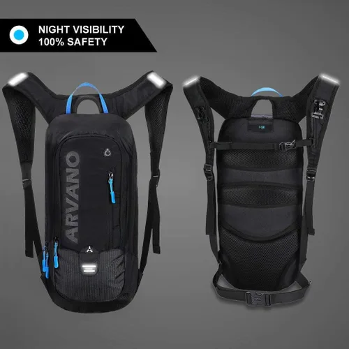 Miniatura 2 de Mochila de Bicicleta Pequeña Mochila de Ciclismo de Montaña Ligera 6l Mochila de Día - Ciclismo MTB, Senderismo, Esquí, Bicicleta de Nieve, Negro