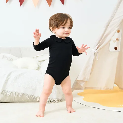 Miniatura 170 de pureborn Mameluco de algodón súper suave para bebés niños y niñas de 0 a 24 meses