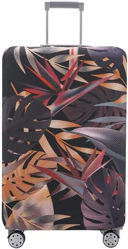 TRAVEL KIN - Funda lavable para maleta con protección antiarañazos, protector para maletas de 18-32 pulgadas, Autumn Leaves, M, Moda