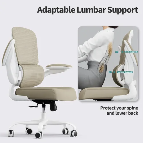 Miniatura 9 de TRALT Silla de oficina – Silla de escritorio ergonómica con soporte lumbar ajustable, silla de computadora de malla, sillas ejecutivas para oficina