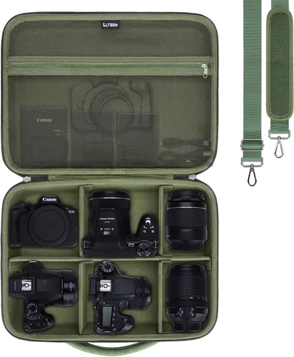 Miniatura 10 de Estuche para cámara compatible con Canon EOS Rebel T7/R50/R6 Mark II/R100/R50 V/T6/R8/R10/R5 Mark II/RP/R7/5D Mark IV/SL3/R5/T100 DSLR, lente