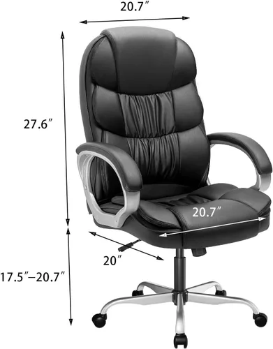 Miniatura 3 de VICTONE Silla de oficina grande y alta, silla de escritorio ergonómica, respaldo alto, silla ejecutiva para computadora, silla giratoria ajustable