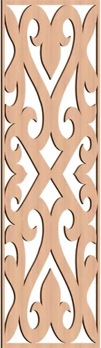 Miniatura 31 de Keene Paneles de pared decorativos de madera con calado, 9 3/8 pulgadas de ancho x 24 3/8 pulgadas de alto x 1/4 de alto, roble rojo rojo (Red Oak)