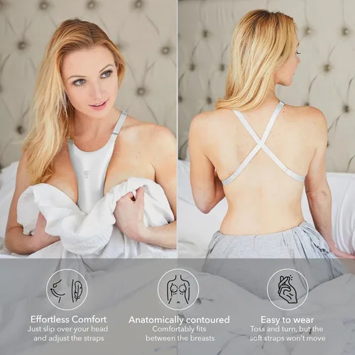 Miniatura 5 de Intimia Almohada de pecho para arrugas en el pecho y dormir de costado - Almohada de pecho para prevención de arrugas y apoyo de los senos (plata)