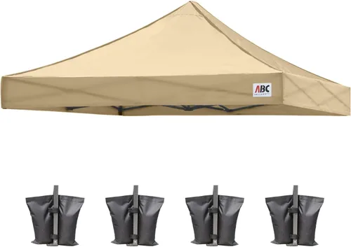 ABCCANOPY - Toldo de repuesto para carpa desplegable (10x10 pies, beige)