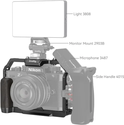 Miniatura 7 de SmallRig Zf - Jaula para cámara Nikon Z f, con agarre ergonómico de ébano, placa de liberación rápida integrada para Arca para encender rápidamente
