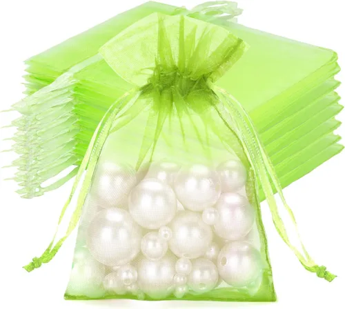 Miniatura 27 de joycraft 50 bolsas de organza amarillo limón – 2.7 x 3.5 pulgadas, bolsa de malla transparente para joyas, pequeña bolsa de favor de fiesta