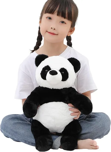 Miniatura 2 de FFxiong Juguete de peluche de oso panda de 18 pulgadas, lindo y suave, almohada de muñeca de cuerpo Kawaii, panda gigante, regalo para niños, niñas