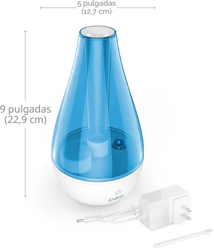 Miniatura 6 de Humidificador de vapor frío MistAire Studio, ultrasónico, para habitaciones pequeñas, unidad de humidificación portable, ideal para viajar