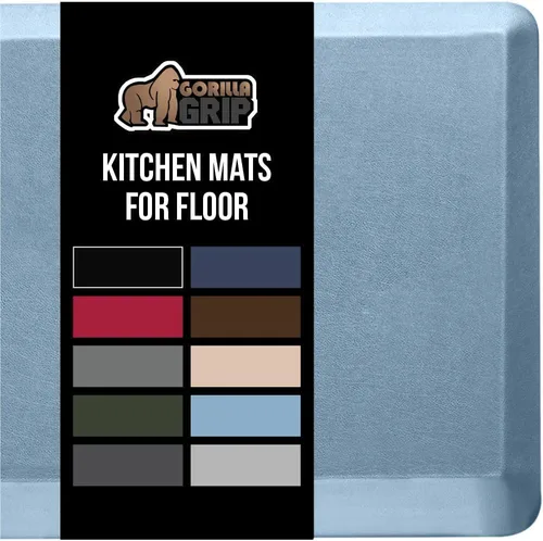 Miniatura 22 de GORILLA GRIP Alfombrillas de cocina cómodas y acolchadas para el suelo, superficie suave impermeable y resistente a manchas, alfombrilla antifatiga