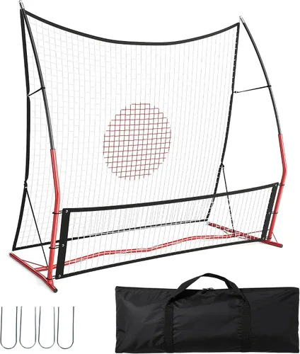 Miniatura 8 de GarveeLife 6X4 Ft Adjustable Soccer Rebounder Net, Heavy Duty Soccer Rebound Net with Iron Frame, Rust Resistant, Football Training Equipment for