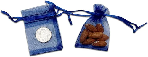 Miniatura 49 de TheDisplayGuys - Paquete de 48 bolsas de regalo de organza transparente negra de 2 x 2-3/4 pulgadas con cordón, bolsas de regalo para joyas, bolsas