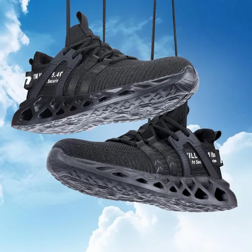 Miniatura 54 de Furuian - Tenis con punta de acero para hombres y mujeres, zapatos de seguridad ligeros, cómodos, a prueba de pinchazos, zapatos de trabajo