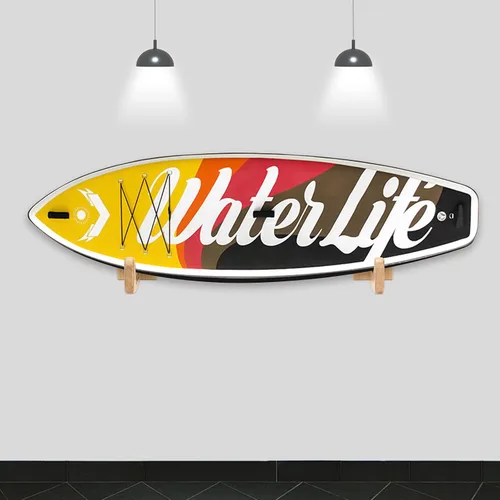 Miniatura 6 de TWO STONES Soportes para tabla de surf para la pared, Soporte para tabla de surf funciona como un soporte para tabla corta, tabla de espuma