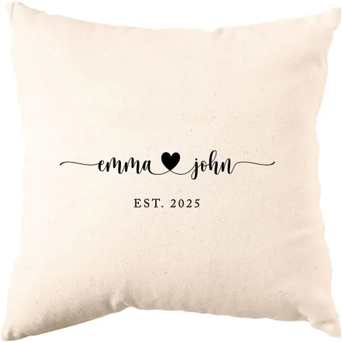 Miniatura 14 de Andaz Press Fundas de almohada decorativas personalizadas, regalo clásico personalizado, para boda, pareja, aniversario, inauguración de la casa