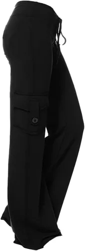 Miniatura 5 de Cargo Pants for Women Bootcut Yoga Pants Wide Leg Sweatpants Plus Size Workout Gym Trousers with Button Pockets