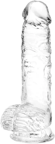 Consolador pequeño realista transparente de 6 pulgadas, juguete sexual para adultos con consolador de ventosa, adecuado para mujeres principiantes,