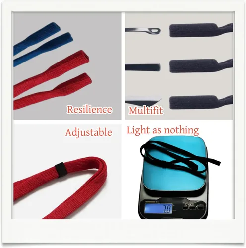 Miniatura 6 de Correa para lentes de sol para hombres, mujeres y niños, correa de alta resistencia para gafas para deportes y lectura, 4