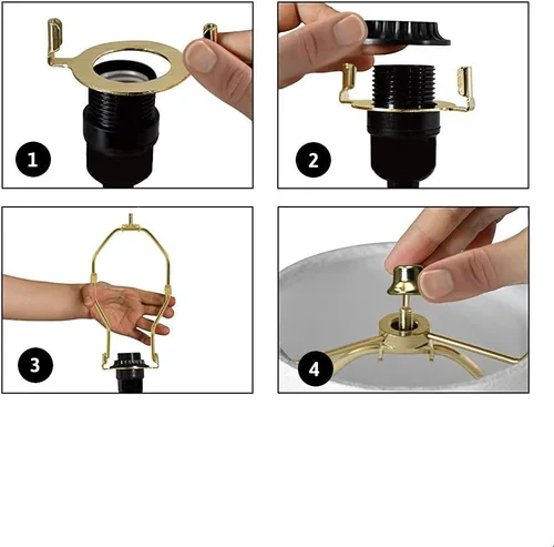 Miniatura 4 de El adaptador Slip UNO convierte tu pantalla de lámpara de 16 pulgadas de alto para adaptarse a la base de lámpara Slip UNO