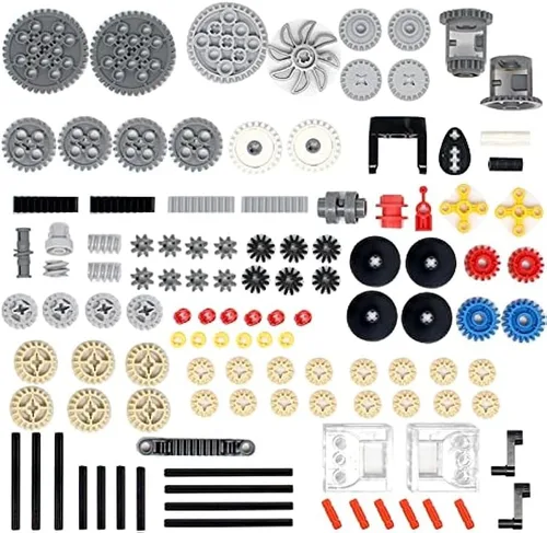 Technology Parts - Paquete surtido de conectores de pasadores de eje de engranajes, compatible con piezas de las principales marcas – 117 piezas