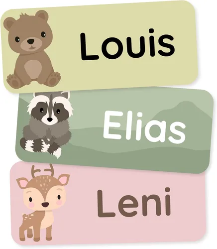 Miniatura 14 de Etiquetas de nombre personalizadas para niños (60) – Adhesivos personalizados impermeables y duraderos para ropa, guardería, oficina y suministros