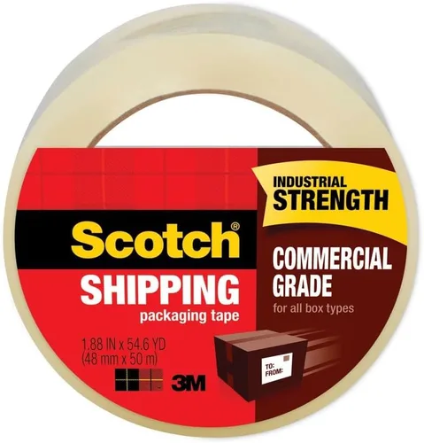 Miniatura 14 de Scotch Cinta de embalaje de grado comercial, 1.88 "x 54.6 yardas, para uso industrial resistente, 1 rollo (3750)