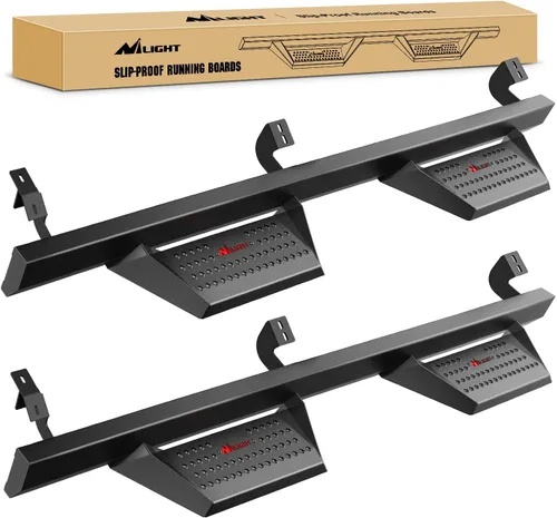 Miniatura 10 de Nilight Estribos para Wrangler JK 2007-2018 y Unlimited de 2 puertas, sistema de doble viga mejorado, escalón lateral, antideslizante, texturizado