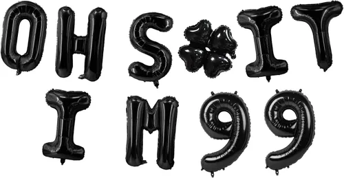 Miniatura 29 de Globos de látex de 16 pulgadas con texto en inglés "Oh I'm 14" Black Hallo Fourteen Cheers to 14 Years Old Theme Decor for Man Woman Happy 14th
