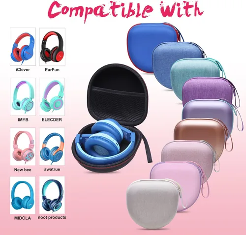 Miniatura 3 de Funda para auriculares infantiles compatible con iClever BTH12 / HS19 / BTH26 / JoySpark-T5 / Candy Bila BH03 / EarFun/IMYB/MIDOLA MD-B01 / noot