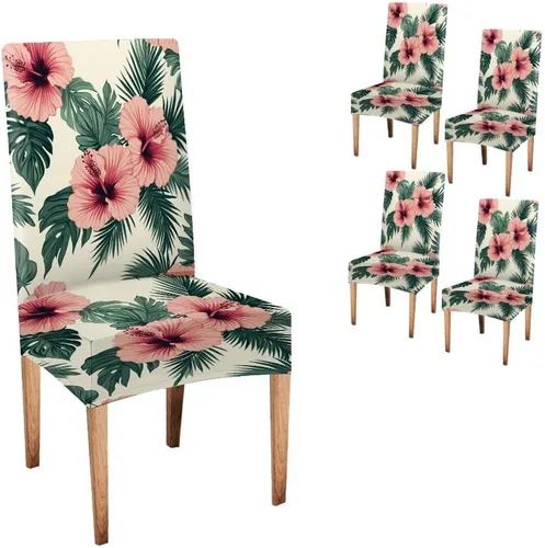CAPSCEOLL Fundas para Sillas De Comedor 4, Funda elástica para silla de comedor, lavable de elastano, fundas para sillas Parsons de cocina, Fundas