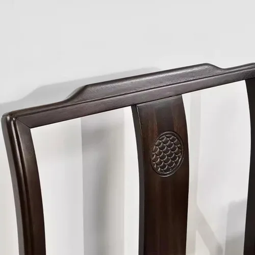 Miniatura 5 de Silla de oficina Silla de libro de madera maciza retro china Silla de té Zen Silla de madera Reposabrazos Silla de oficina Silla de oficina Silla