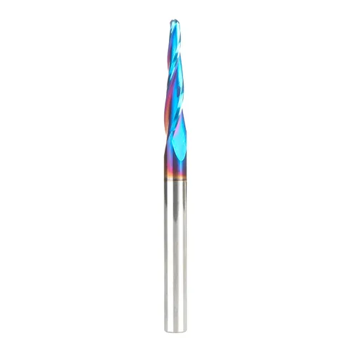 Miniatura 17 de Amana Tool 46286-K Brocas de enrutador CNC en espiral de corte de carburo para plástico, madera 2D/3D tallado 3.6 grados punta de bola de ángulo