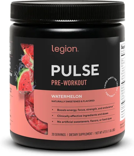 Miniatura 15 de LEGION Pulse Pre Workout - Bebida preentrenamiento de óxido nítrico totalmente natural para aumentar la energía, sin creatina, endulzada