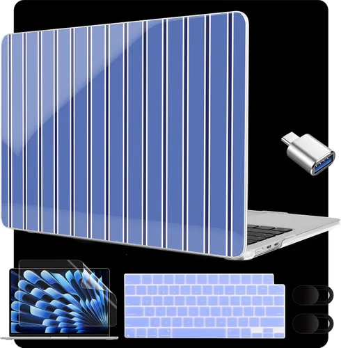 Miniatura 43 de MEEgoodo Funda para MacBook Air M5/M4/M3/M2 de 15 pulgadas 2026 2025 2024 2023, funda compatible con el modelo (A3448/A3241/A3114/A2941)