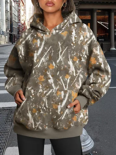 Miniatura 202 de Trendy Queen - Sudaderas extragrandes con capucha para mujer, suéteres de manga larga, sin botones, de vellón, de otoño, ropa de invierno