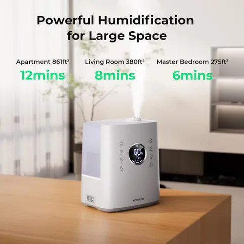 Miniatura 2 de Homvana Humidificadores para dormitorio, habitación grande, 6.5 L de llenado superior, cálido y fresco, humidificador ultrasónico de niebla