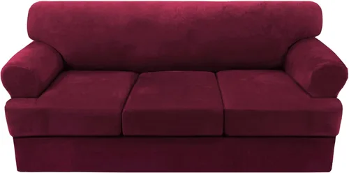 Miniatura 48 de H.VERSAILTEX Funda para sofá de 2 piezas, fundas para sillón con cojines en forma de T, funda para sofá de terciopelo grueso, protector de muebles