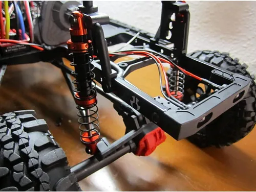 Miniatura 7 de Que-T Amortiguador de metal 4pcs para 1/10 RC Crawler Car SCX10 D90 TRX4 TRX6 (3.740 in)