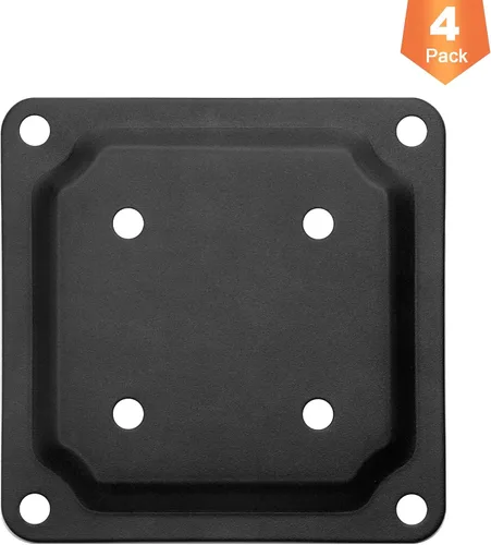 Miniatura 6 de ForoGore Conector de placa de poste de madera de 4 x 4 pulgadas, base de poste de cubierta con recubrimiento de polvo, base de anclaje para poste