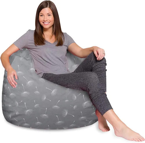 Miniatura 78 de Posh Creations - Sillón puff para niños, adolescentes y adultos, incluye funda extraíble y lavable a máquina, tamaño mediano de 27 pulgadas, lona