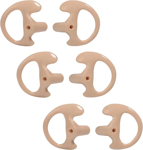 HYS Orejas de repuesto suaves y grandes Earmold flexibles con inserción de oreja abierta para Walkie Talkie de 2 vías, radio de 2 vías, auriculares